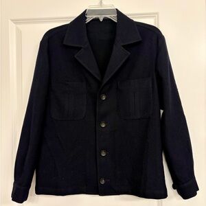 SuitSupply Sahara NP Italian Wool Cotton Unstructured Blazer – Navy – Men’s 34R